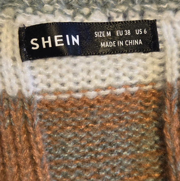 Cozy Striped Knit Sweater Dress – Size Medium (SHEIN) - Picture 2 of 2